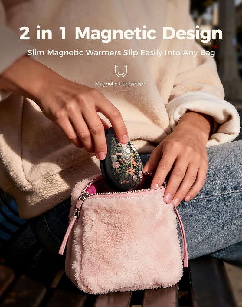 OCOOPA Women Rechargeable Hand Warmers 2 Pack, Portable, Stylish, Diamond-Shape Magnetic Electric Handwarmer, Reusable Pocket Heater, 2026 Tech Gifts for Christmas, Raynaud, Hiking, Camping, UT4 Rare - Image 3